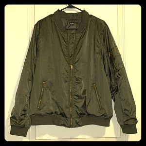 Olive green bomber jacket